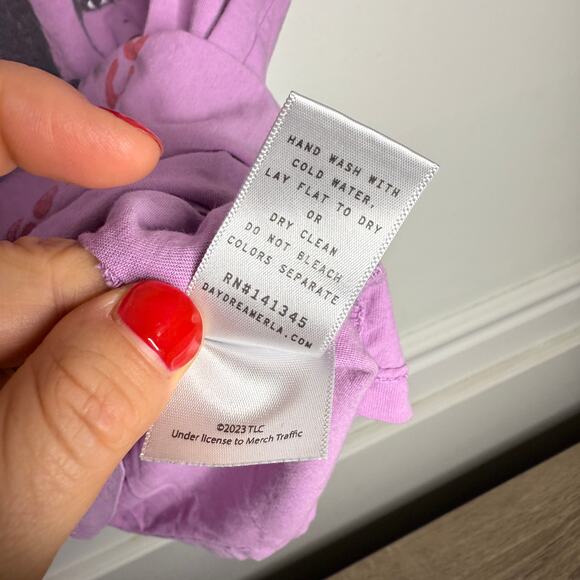 Daydreamer Purple TLC Solo Graphic T-shirt Womens X-Small - Picture 4 of 8